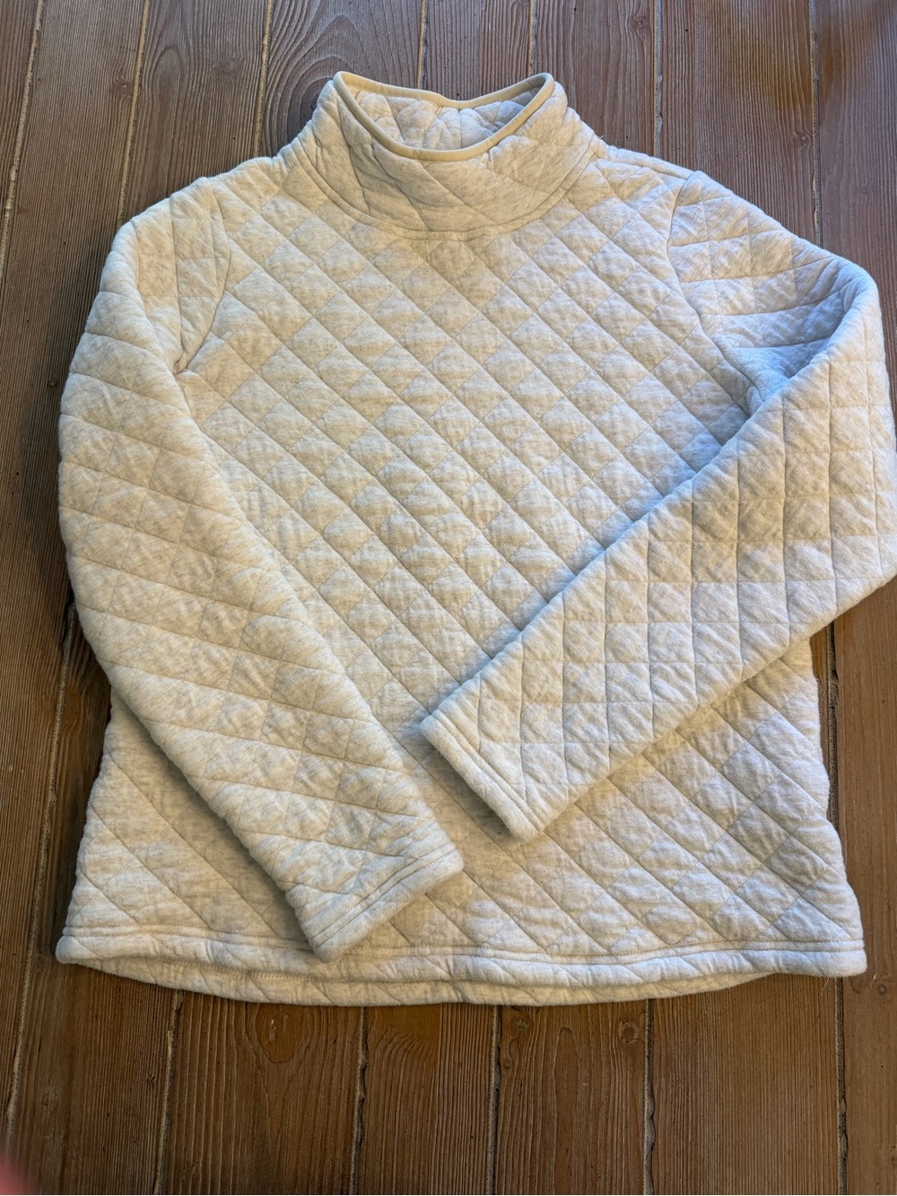 Orvis Quilted Turtleneck Sweater - Cream